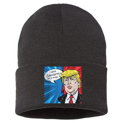 I Have Concepts Of A Plan Trump Harris 2024 Sustainable Knit Beanie