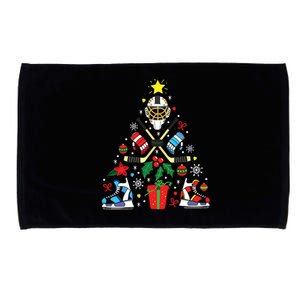 Ice Hockey Christmas Ornament Tree Funny Xmas Microfiber Hand Towel