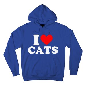 I Heart Cats I Heart Cats I Love Cats Valentine Day Hoodie