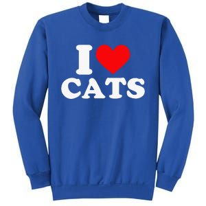 I Heart Cats I Heart Cats I Love Cats Valentine Day Sweatshirt