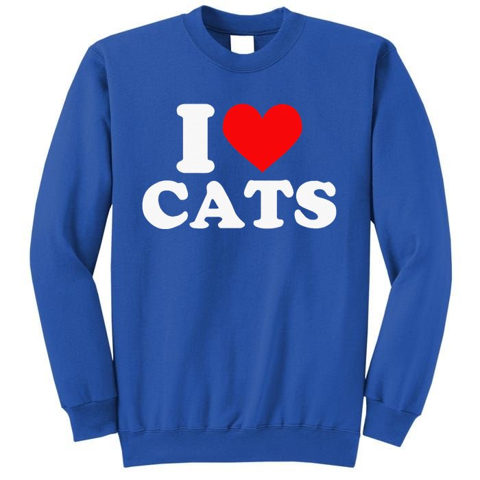 I Heart Cats I Heart Cats I Love Cats Valentine Day Sweatshirt