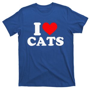 I Heart Cats I Heart Cats I Love Cats Valentine Day T-Shirt