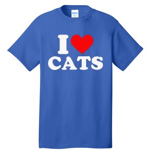 I Heart Cats I Heart Cats I Love Cats Valentine Day Tall T-Shirt