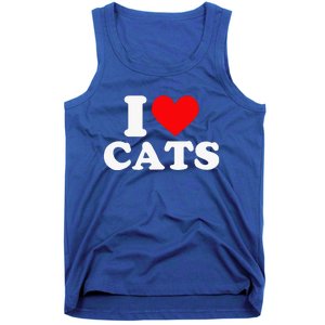 I Heart Cats I Heart Cats I Love Cats Valentine Day Tank Top