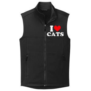 I Heart Cats I Heart Cats I Love Cats Valentine Day Collective Smooth Fleece Vest