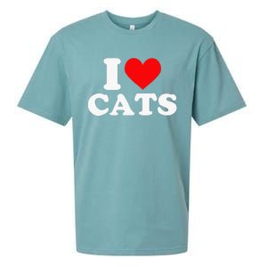 I Heart Cats I Heart Cats I Love Cats Valentine Day Sueded Cloud Jersey T-Shirt