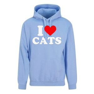 I Heart Cats I Heart Cats I Love Cats Valentine Day Unisex Surf Hoodie