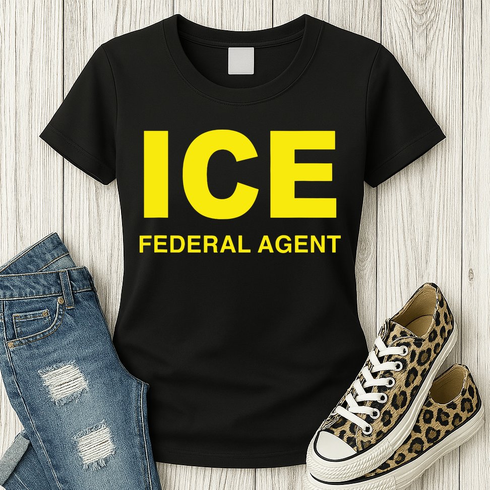 Ice Halloween Costume Federal Agent Police Immigration Womens T-Shirt