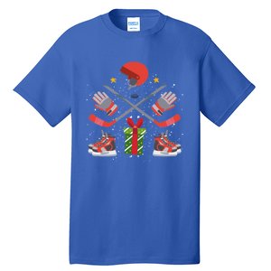 Ice Hockey Christmas Tree Ornats Funny Xmas Gift Tall T-Shirt