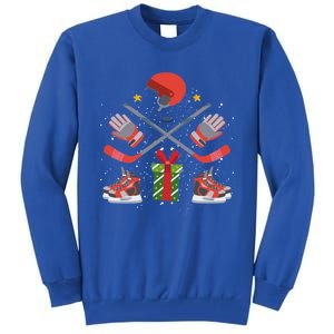 Ice Hockey Christmas Tree Ornats Funny Xmas Gift Tall Sweatshirt