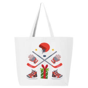 Ice Hockey Christmas Tree Ornats Funny Xmas Gift 25L Jumbo Tote