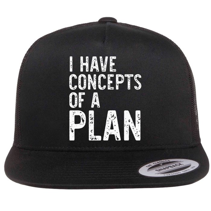 I Have Concepts Of A Plan Political 2024 Flat Bill Trucker Hat