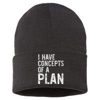 I Have Concepts Of A Plan Political 2024 Sustainable Knit Beanie