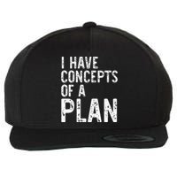 I Have Concepts Of A Plan Political 2024 Wool Snapback Cap