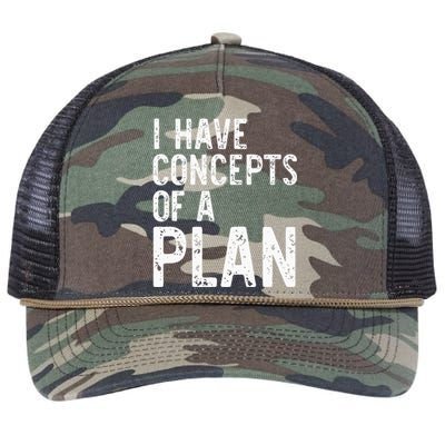 I Have Concepts Of A Plan Political 2024 Retro Rope Trucker Hat Cap