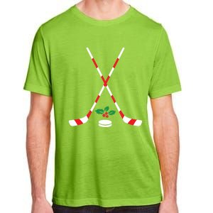 Ice Hockey Christmas Gift Candy Cane Hockey Stick Hockey Cute Gift Adult ChromaSoft Performance T-Shirt