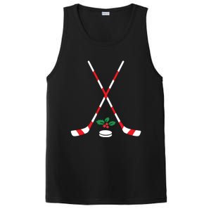 Ice Hockey Christmas Gift Candy Cane Hockey Stick Hockey Cute Gift PosiCharge Competitor Tank