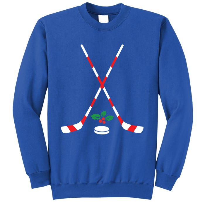 Ice Hockey Christmas Gift Candy Cane Hockey Stick Hockey Cute Gift Sweatshirt