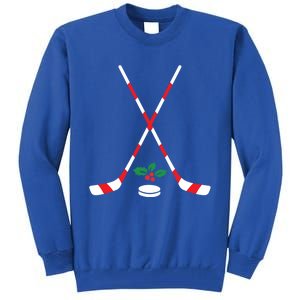 Ice Hockey Christmas Gift Candy Cane Hockey Stick Hockey Cute Gift Tall Sweatshirt