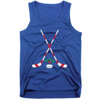 Ice Hockey Christmas Gift Candy Cane Hockey Stick Hockey Cute Gift Tank Top