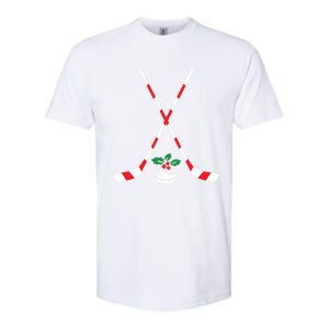 Ice Hockey Christmas Gift Candy Cane Hockey Stick Hockey Cute Gift Softstyle CVC T-Shirt