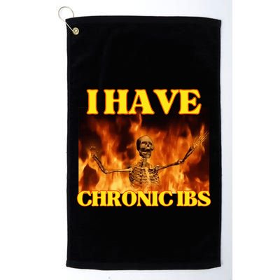 I Have Chronic Ibs Funny Cool Hard Skeleton Meme Golf Towel