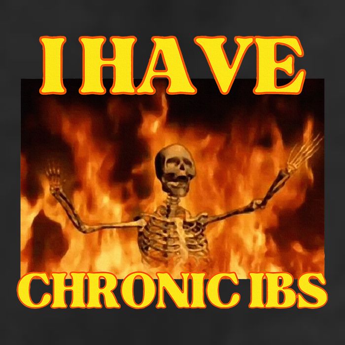 I Have Chronic Ibs Funny Cool Hard Skeleton Meme Golf Towel