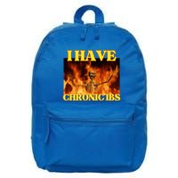 I Have Chronic Ibs Funny Cool Hard Skeleton Meme 16 in Basic Backpack