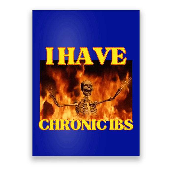 I Have Chronic Ibs Funny Cool Hard Skeleton Meme Poster