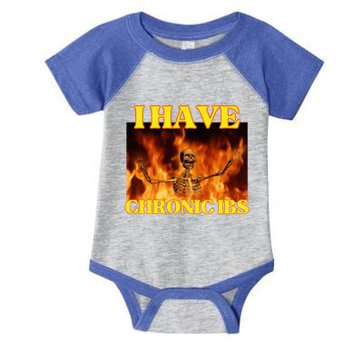 I Have Chronic Ibs Funny Cool Hard Skeleton Meme Infant Baby Jersey Bodysuit