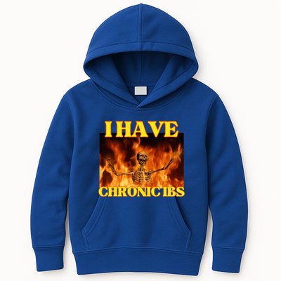 I Have Chronic Ibs Funny Cool Hard Skeleton Meme Kids Hoodie