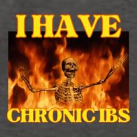 I Have Chronic Ibs Funny Cool Hard Skeleton Meme Vector Backpack