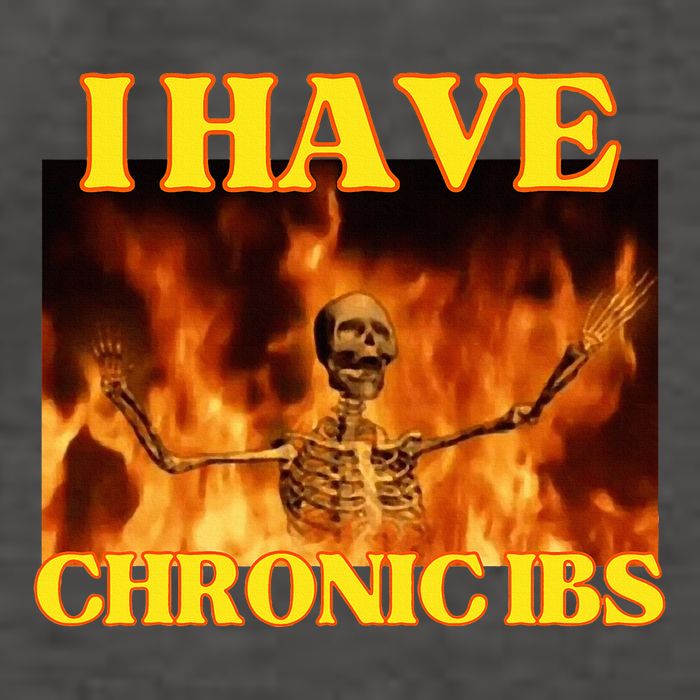 I Have Chronic Ibs Funny Cool Hard Skeleton Meme Vector Backpack