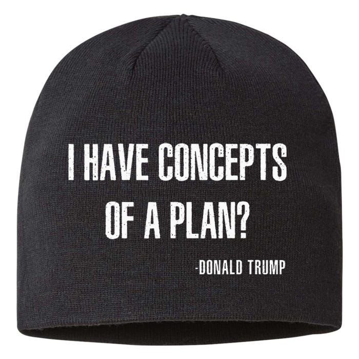 I Have Concepts Of A Plan Vintage Funny Trump Harris Sustainable Beanie