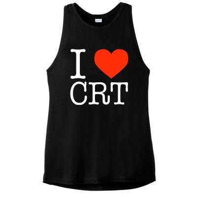 I Heart CRT Critical Race Theory Racial Justice BLM Ladies PosiCharge Tri-Blend Wicking Tank