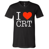 I Heart CRT Critical Race Theory Racial Justice BLM V-Neck T-Shirt