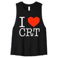 I Heart CRT Critical Race Theory Racial Justice BLM Women's Racerback Cropped Tank