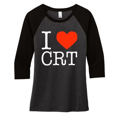 I Heart CRT Critical Race Theory Racial Justice BLM Women's Tri-Blend 3/4-Sleeve Raglan Shirt