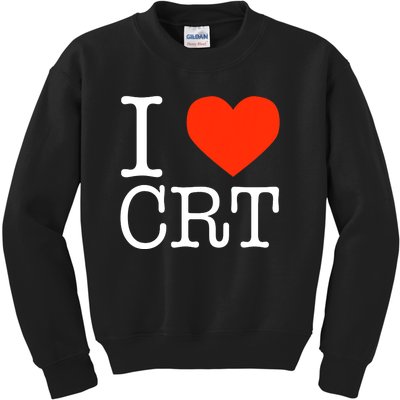 I Heart CRT Critical Race Theory Racial Justice BLM Kids Sweatshirt