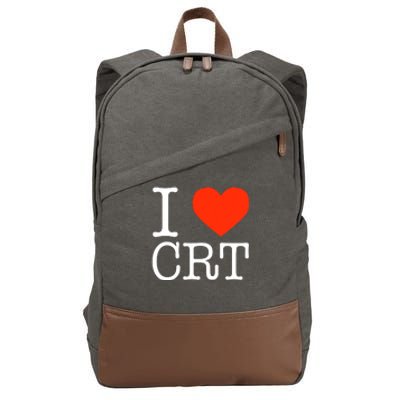 I Heart CRT Critical Race Theory Racial Justice BLM Cotton Canvas Backpack