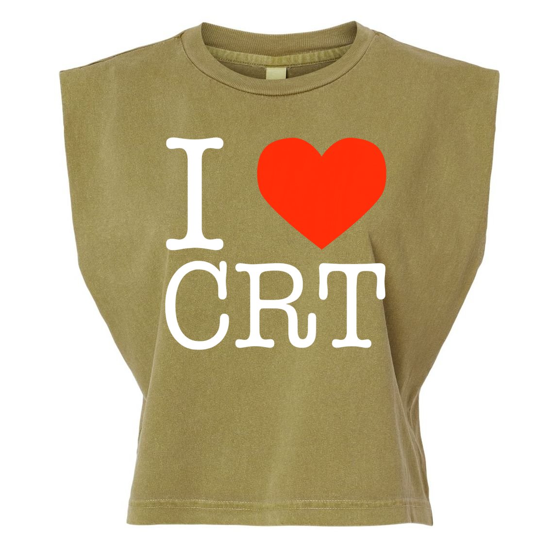 I Heart CRT Critical Race Theory Racial Justice BLM Garment-Dyed Women's Muscle Tee