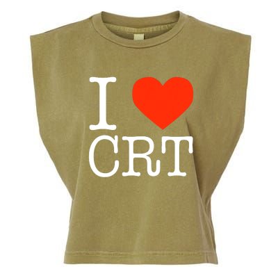 I Heart CRT Critical Race Theory Racial Justice BLM Garment-Dyed Women's Muscle Tee