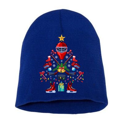 Ice Hockey Christmas Ornat Tree Cute Cute Gift Short Acrylic Beanie