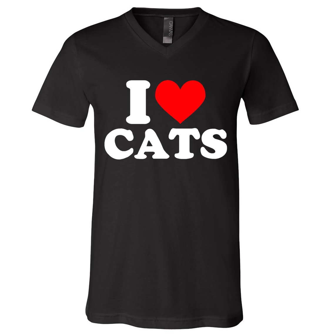 I Heart Cats Shirt I Heart Cats Tshirt I Love Cats Shirt V-Neck T-Shirt