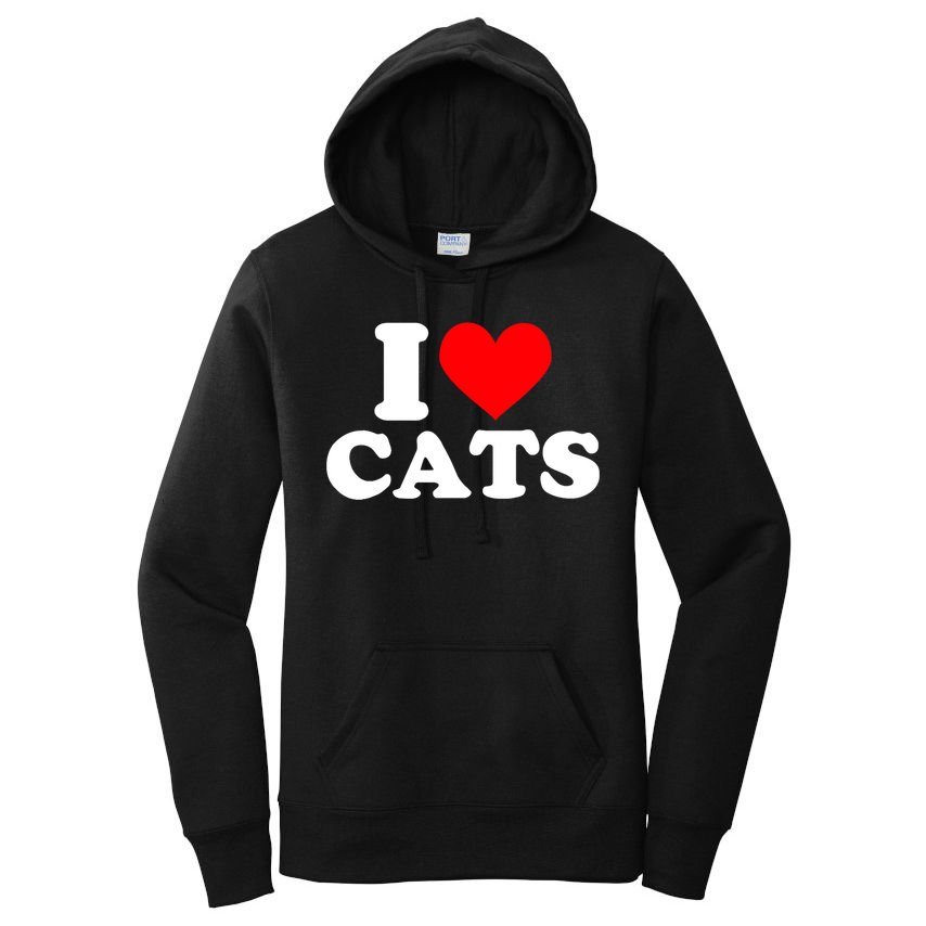 I Heart Cats Shirt I Heart Cats Tshirt I Love Cats Shirt Women's Pullover Hoodie