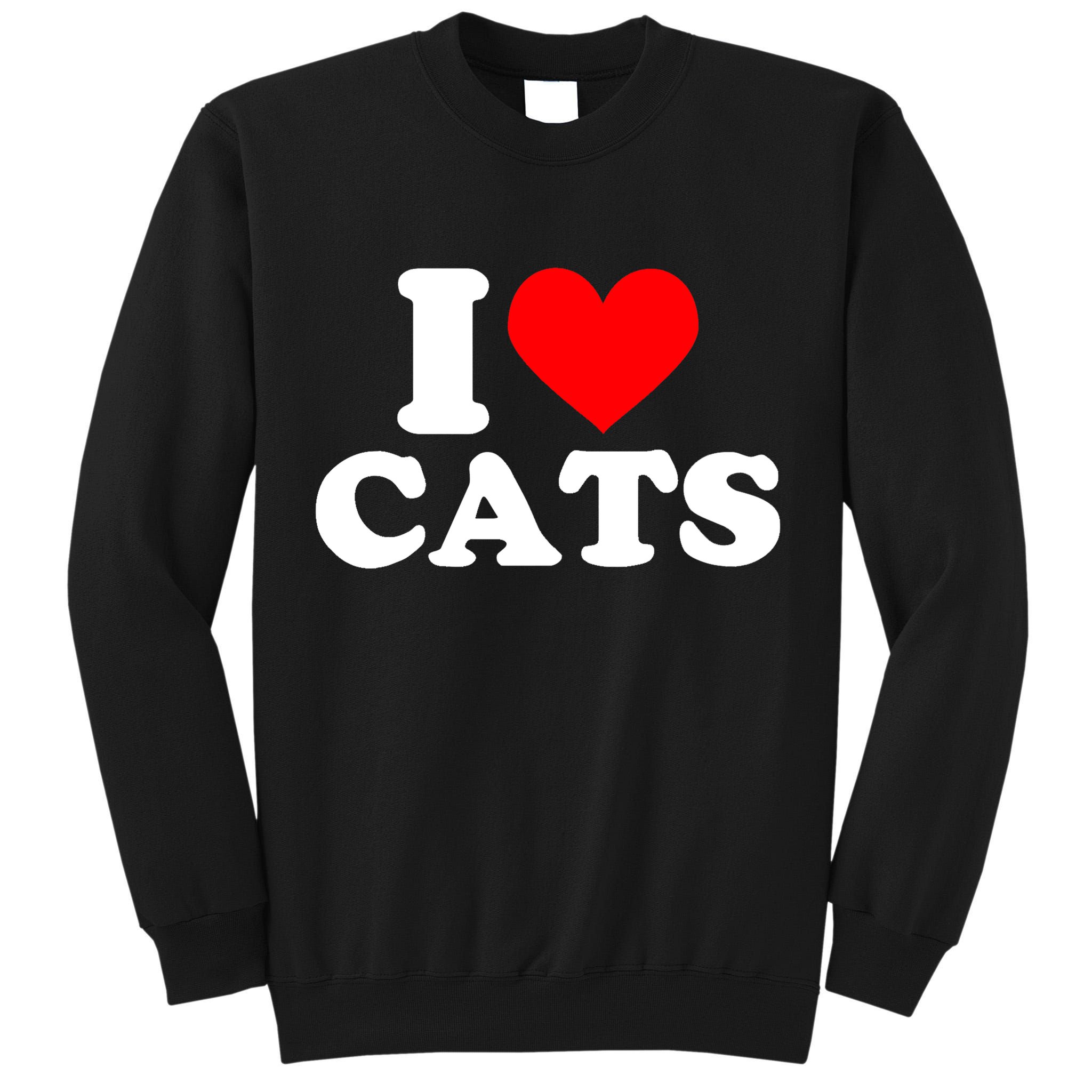 I Heart Cats Shirt I Heart Cats Tshirt I Love Cats Shirt Tall Sweatshirt