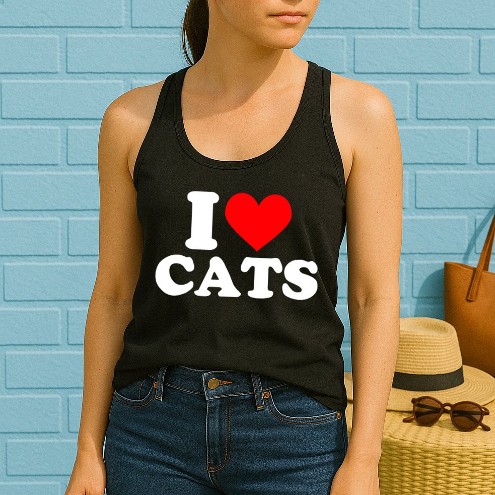 I Heart Cats Shirt I Heart Cats Tshirt I Love Cats Shirt Womens Tank Top