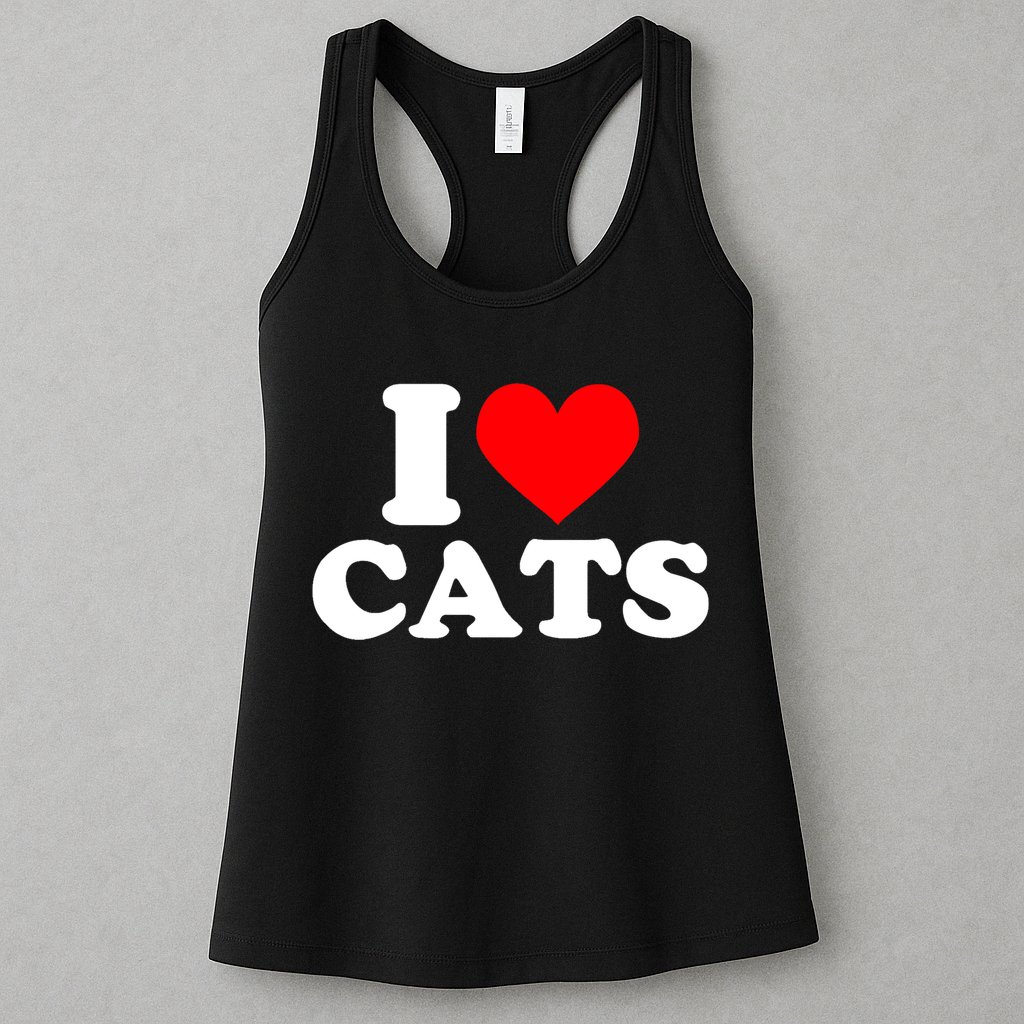 I Heart Cats Shirt I Heart Cats Tshirt I Love Cats Shirt Womens Tank Top