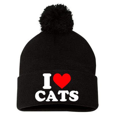 I Heart Cats Shirt I Heart Cats Tshirt I Love Cats Shirt Pom Pom 12in Knit Beanie