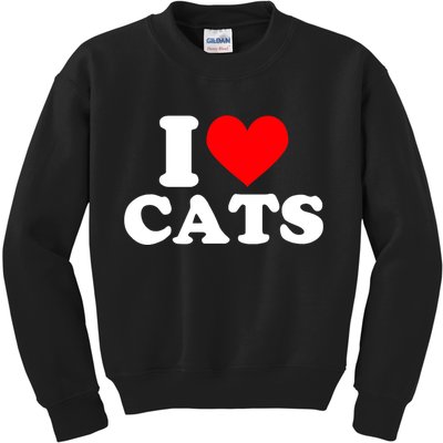 I Heart Cats Shirt I Heart Cats Tshirt I Love Cats Shirt Kids Sweatshirt